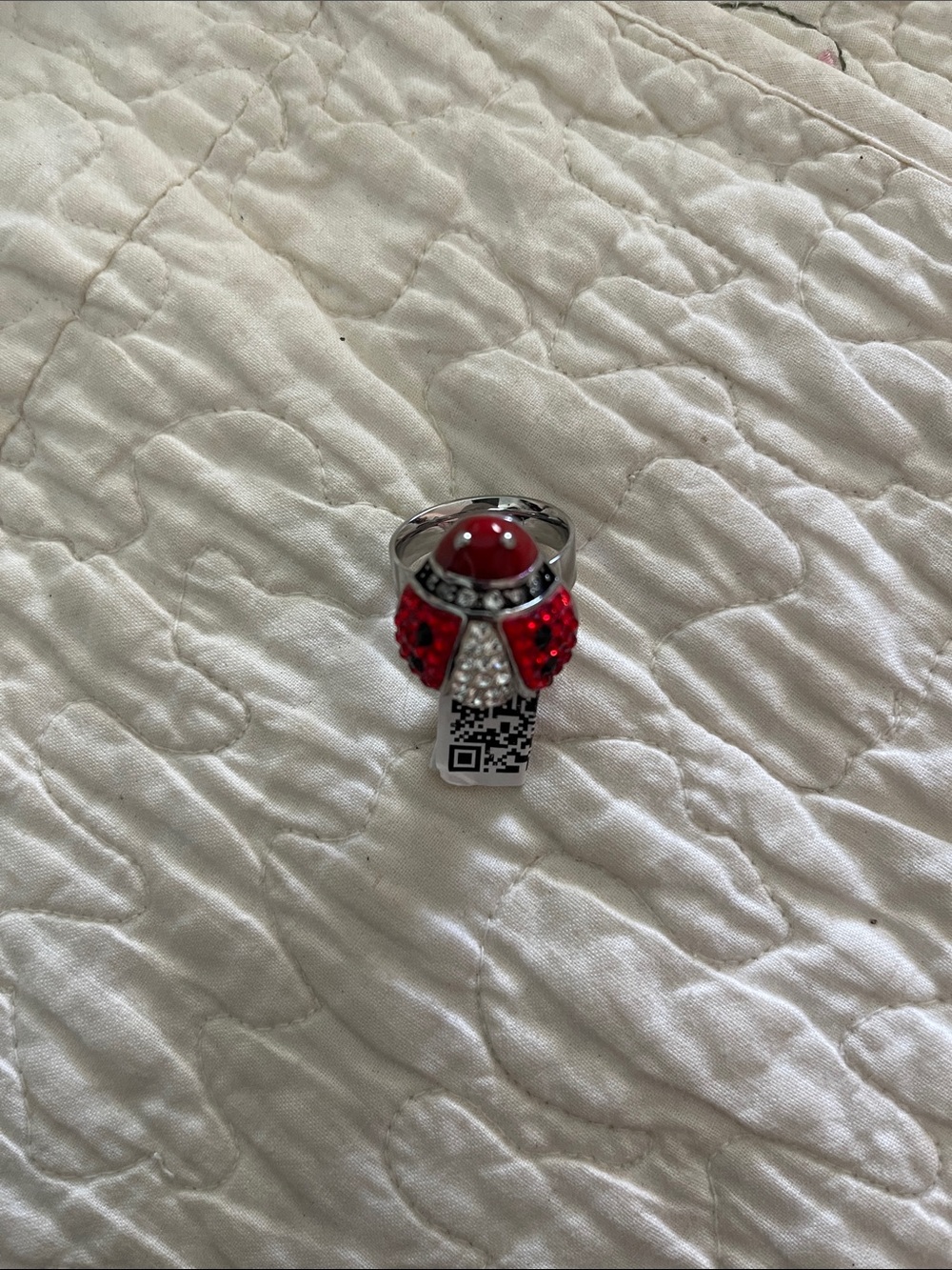 Red Crystal Dome Cocktail Ring - Women Jewelry